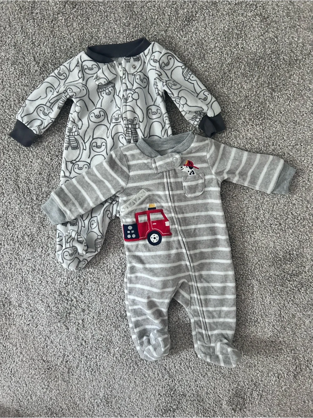 Set of 2 Fleece Footed Pajamas